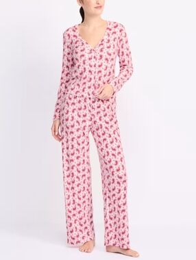 Seeing Stars Pointelle Cardigan and Pant Sleep & Lounge Set- M